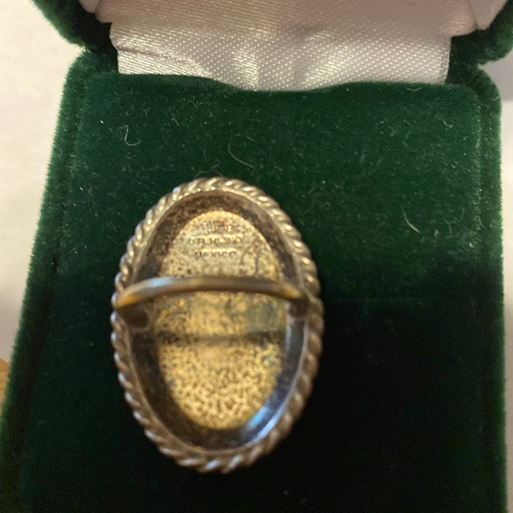 Vintage sterling silver Mexican scarf ring - Picture 4 of 6